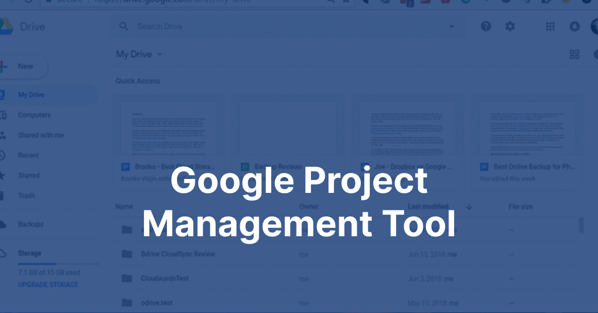 Google Project Management Tool