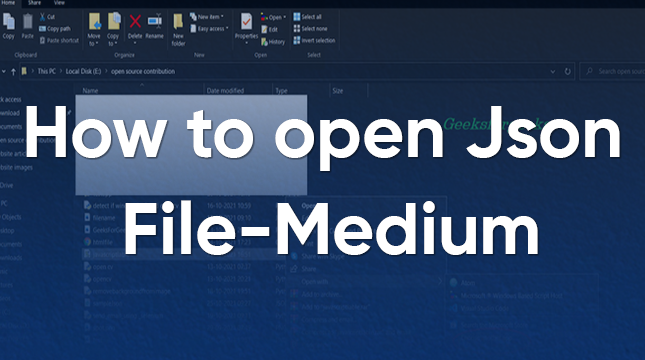 how to open json file