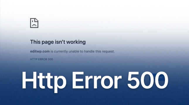 HTTP 500 Error