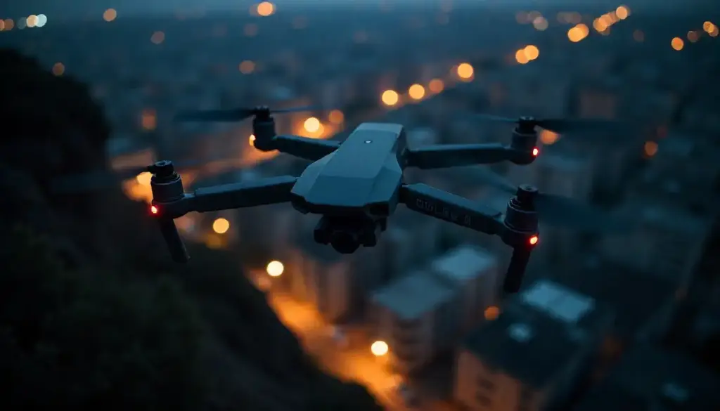 Surveillance drone in a national security context.