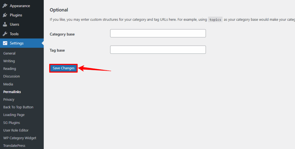Save Button in wordpress
